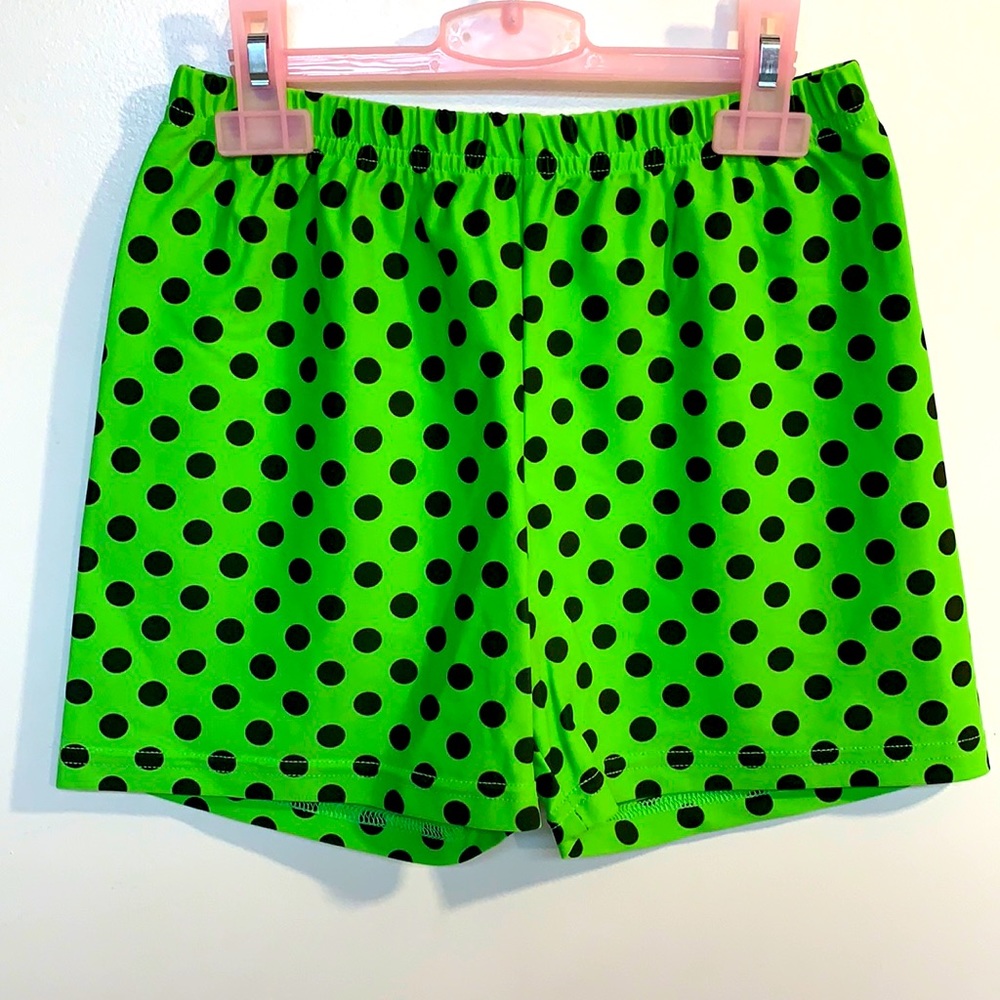 Green polkadots volleyball spandex size S
